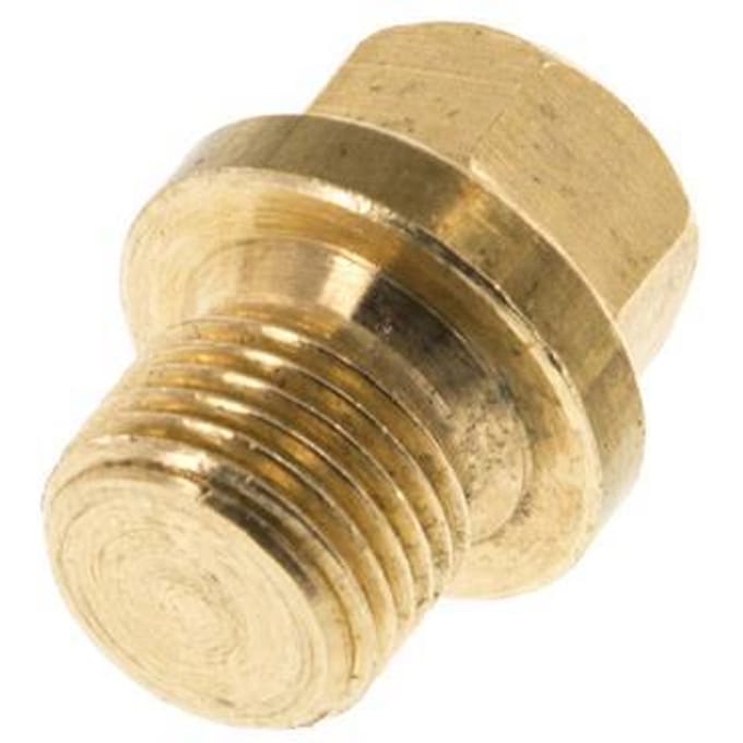 Plug G1/8'' Messing met Kraag En Buitenzeskant 16bar [5 Stuks]