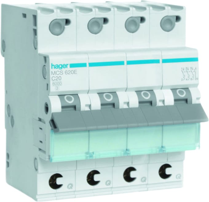 Hager Quickbusbar Stroomonderbreker - MCS620E - E2ZRP