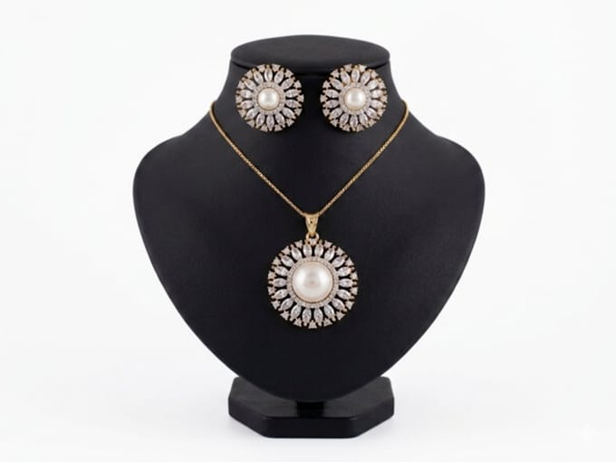 N3 Collecties Parel Hanger set van hoge kwaliteit voor Dames