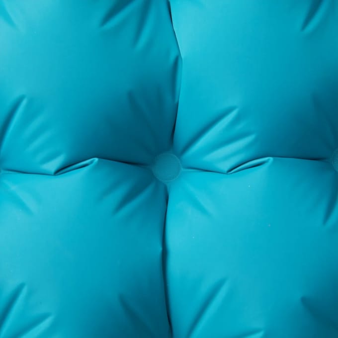 vidaXL - Kampeermatras - met - kussen - zelfopblazend - 1-persoons - blauw