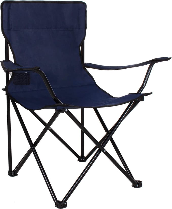 Springos Campingstoel | Kampeerstoel | Vouwstoel | Inclusief Draagtas | Donkerblauw