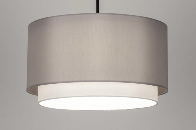 Lumidora Hanglamp 30867 - SHANNON - E27 - Grijs - Metaal - ⌀ 47 cm
