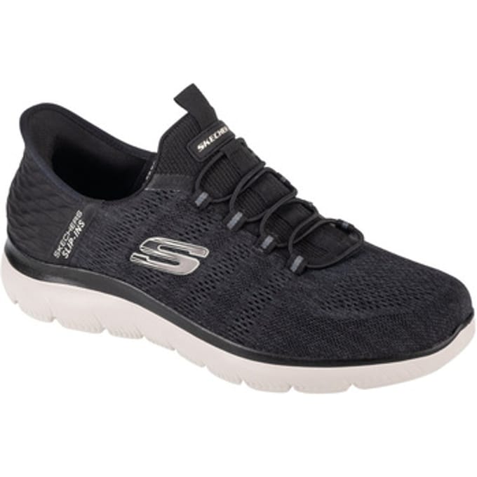 Skechers Slip-ins: Summits Key Pace heren sneakers zwart wit - Maat 45 - Extra comfort - Memory Foam