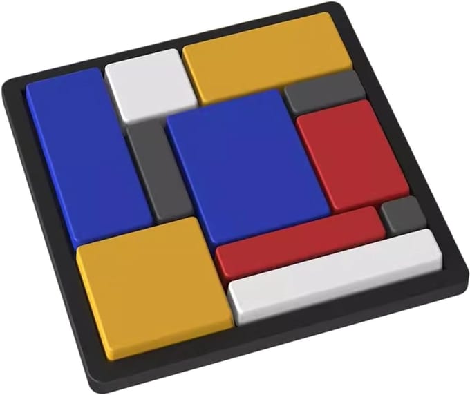 Logische Puzzel - Hersenkraker Speelgoed - Mentale Uitdaging - 88 Uitdagingen - 14.7 cm - Houtkleur