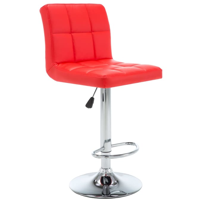 vidaXL - Barstoelen - 2 - st - kunstleer - rood