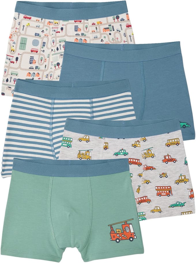 Vertbaudet Set van 5 boxershorts voor jongens, circuit
