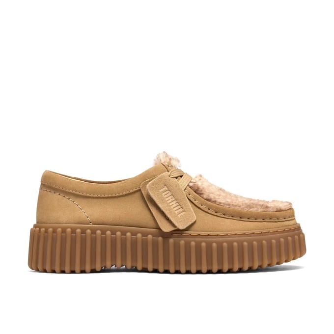 Clarks - TORHILL BEE - Dames veterschoenen - Kleur: Wit/beige - Maat: 37
