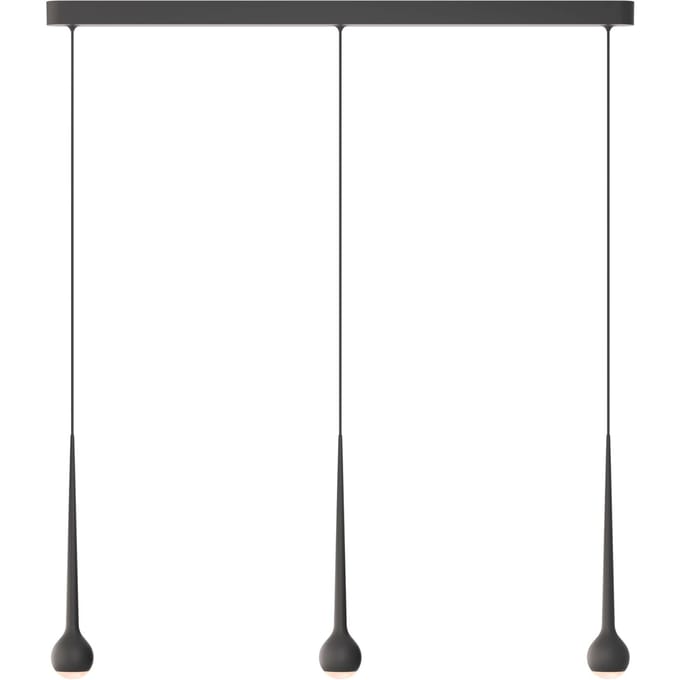 Grau Falling Trace Trio Hanglamp 2. Generation - zwart