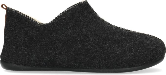 Manfield - Heren - Donkergrijze pantoffels - Maat 41