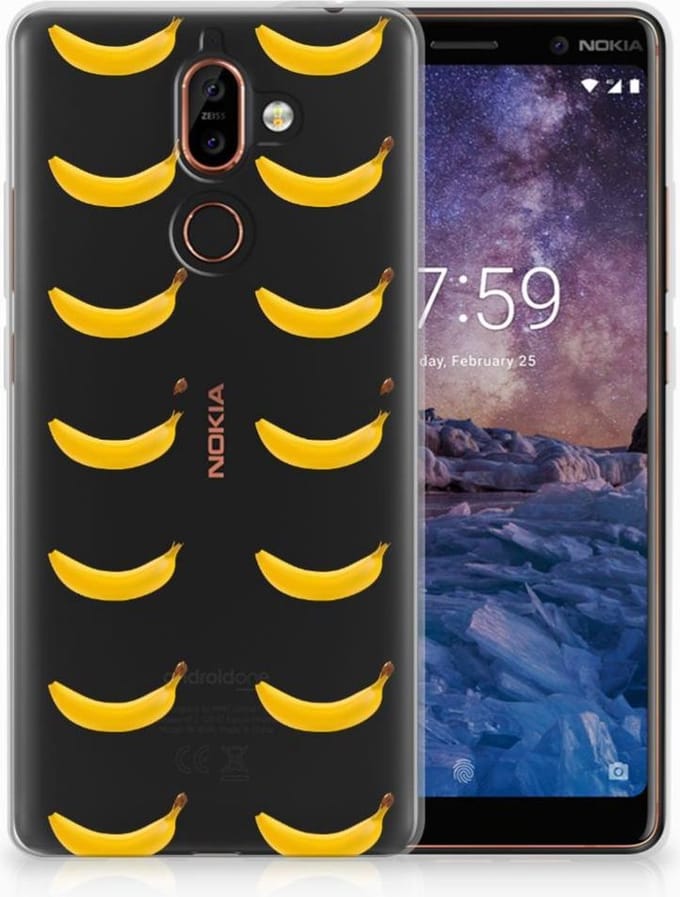 Nokia 7 Plus Siliconen Case Banana