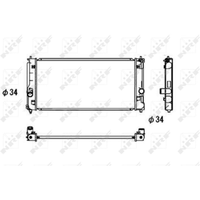 Radiator, motorkoeling NRF 53709