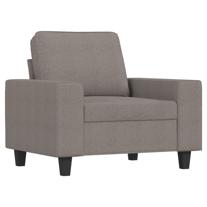 vidaXL - 4-delige - Loungeset - stof - taupe