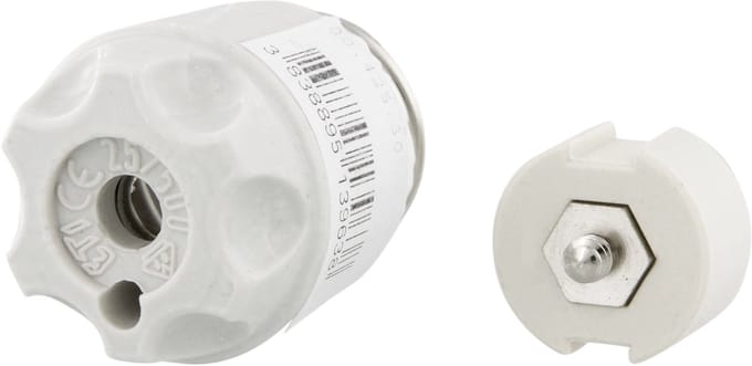 Q-Link zekeringhouder â€“ K2 â€“ 25A â€“ porselein â€“ wit