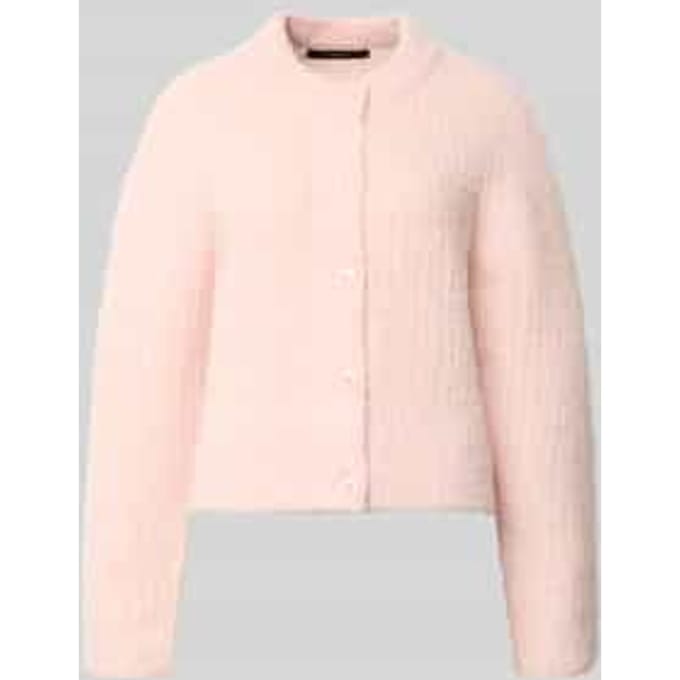 Relaxed fit gebreid jack met wol, model 'CARMEN'