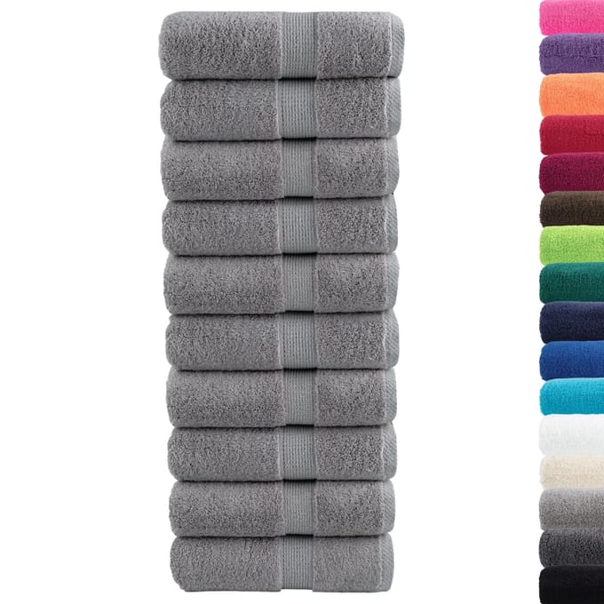 vidaXL - Gastendoekjes - SOLUND - 10 - st - 600 - g/m² - 30x50 - cm - grijs