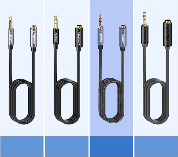 Ugreen Serie - Kabel Adapter - 3.5mm Mini Jack - 0.5m - Blauw