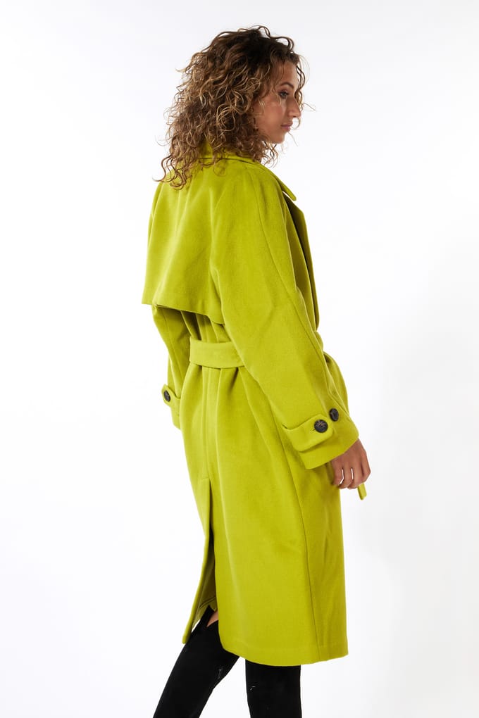 EsQualo Coat Long Belt Lime Taglia: 36 | Giacche Outlet | Donna | Verde