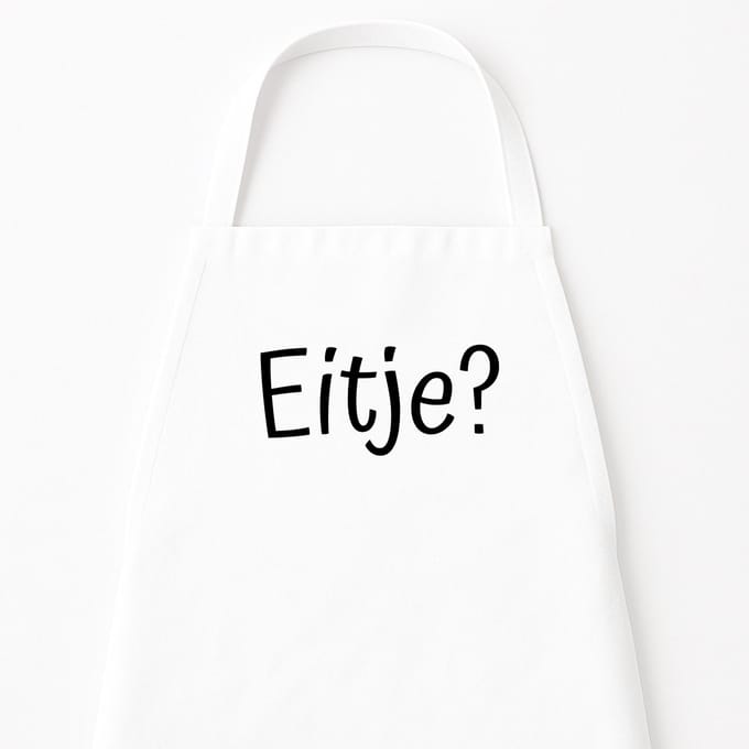 Go Mama - Keukenschort – Eitje? – Grappig kookschort – Humoristisch cadeau – Perfect voor kerst of Sinterklaas