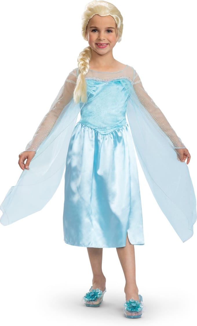 DISNEY - FROZEN, Elsa Classic , Maat M (7-8 jaar), Meisjes