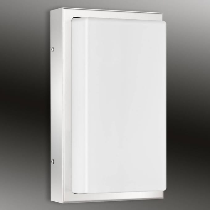 LCD LED buiten wandlamp Julea, roestvrij staal, glas