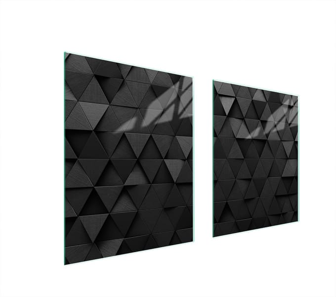 TMK ArtDeko - Snijplank van Gehard Glas - 85x52cm - Zwart