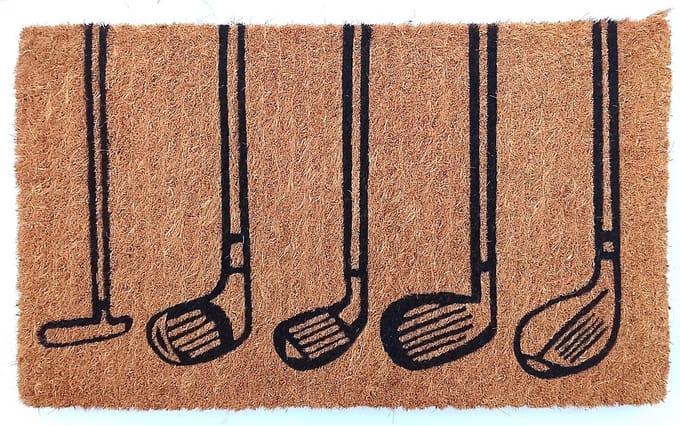 Deurmat Kokos handgeweven golf clubs 75cm