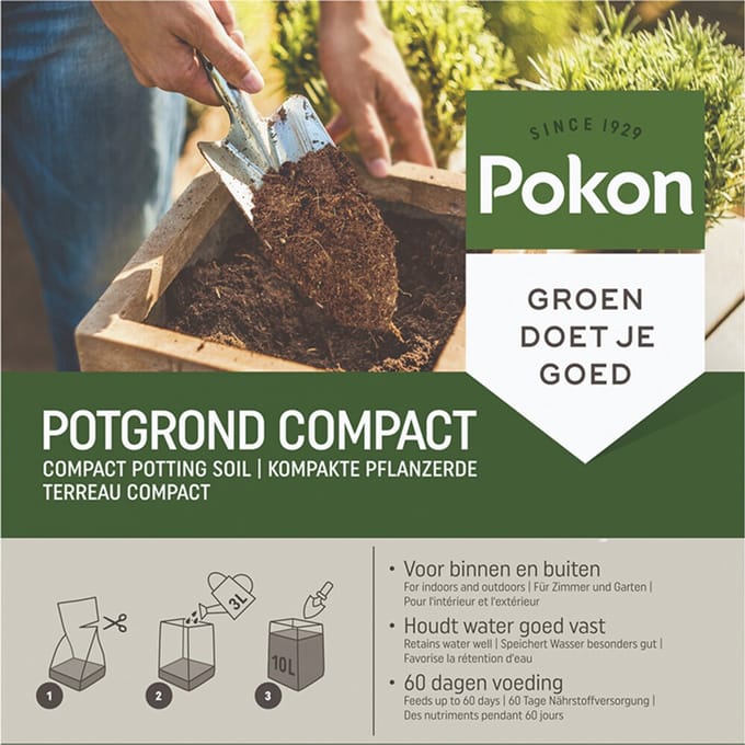 Pokon - Kokos Potgrond Compact - 3 x 10 liter - Voordeelverpakking