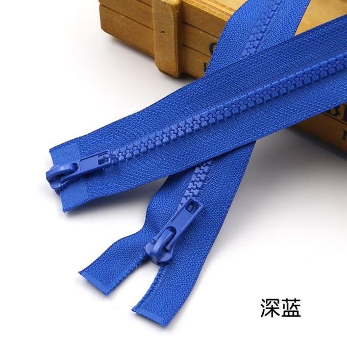 Kleur Nee. 5 Hars Dubbele Kop Open Staart Rits Kledingaccessoires Donsjack Kleding Jas Rits Doe-het-zelf Accessoires dark blue * 50cm one piece * 5 #