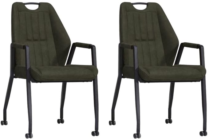 Stoel Axa met wielen - Moss - set van 2 stuks