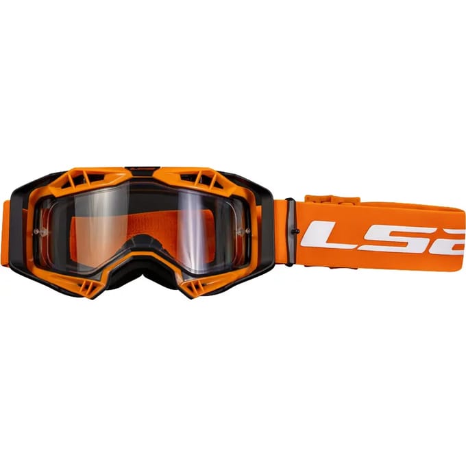 Ls2 Aura Enduro Off-road Bril Oranje Clear/CAT0