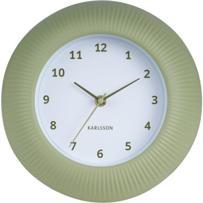 Karlsson wandklok tender rib tea green- Ø25cm
