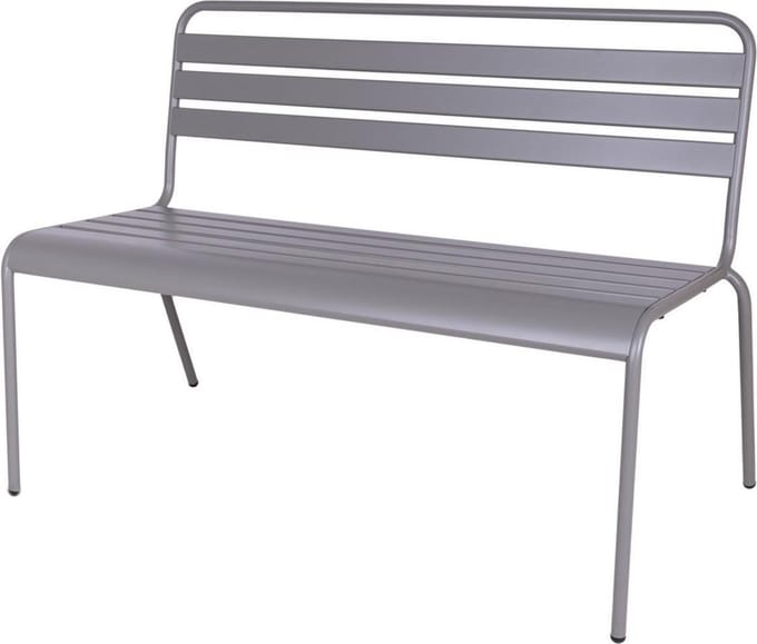 MaximaVida metalen tuinbank Max 120 cm muisgrijs