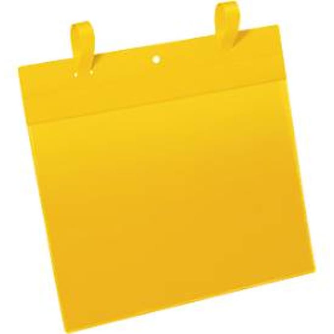 Documententassen met ophanglus, B 297 x H 210 mm (A4 liggend), 50 st., geel