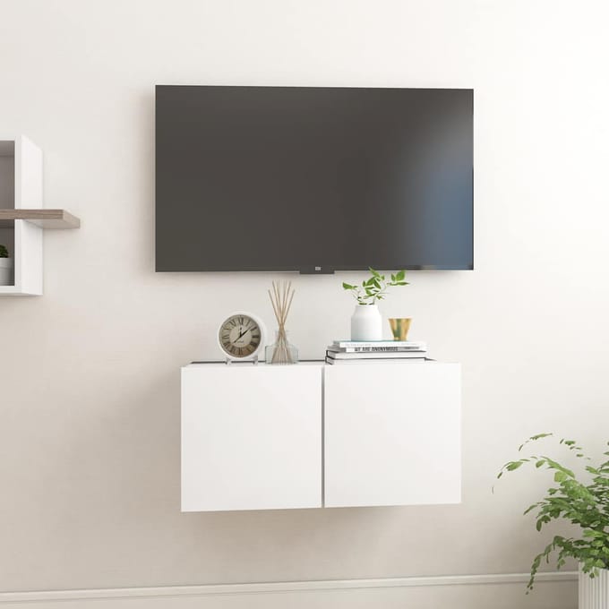 vidaXL - Tv-hangmeubel - 60x30x30 - cm - wit