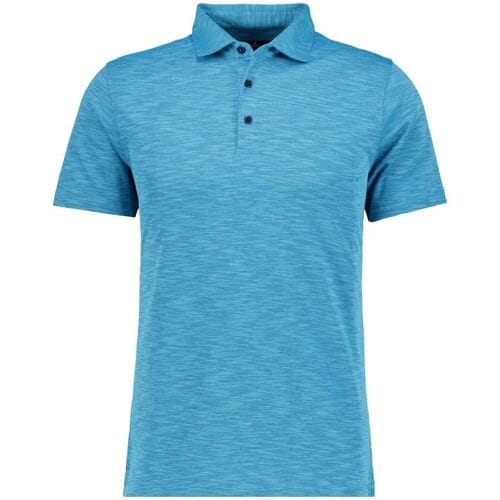 Ragman Polo Soft Knit Flame Design Easy Care Water Blue / male