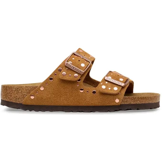 Dames suède sandalen Birkenstock Arizona Rivet