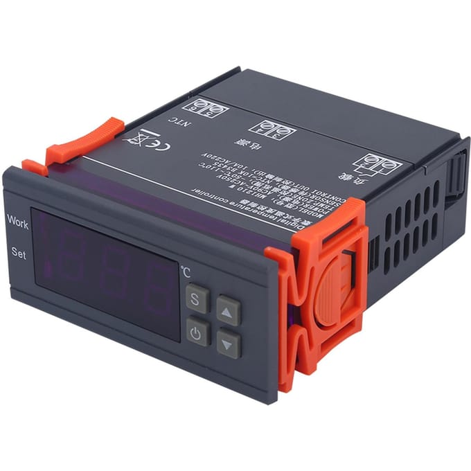 Mini Digitale Temperatuurregelaar 220V 10A LCD-display Thermostaat voor Koelkasten Boerderijen gray