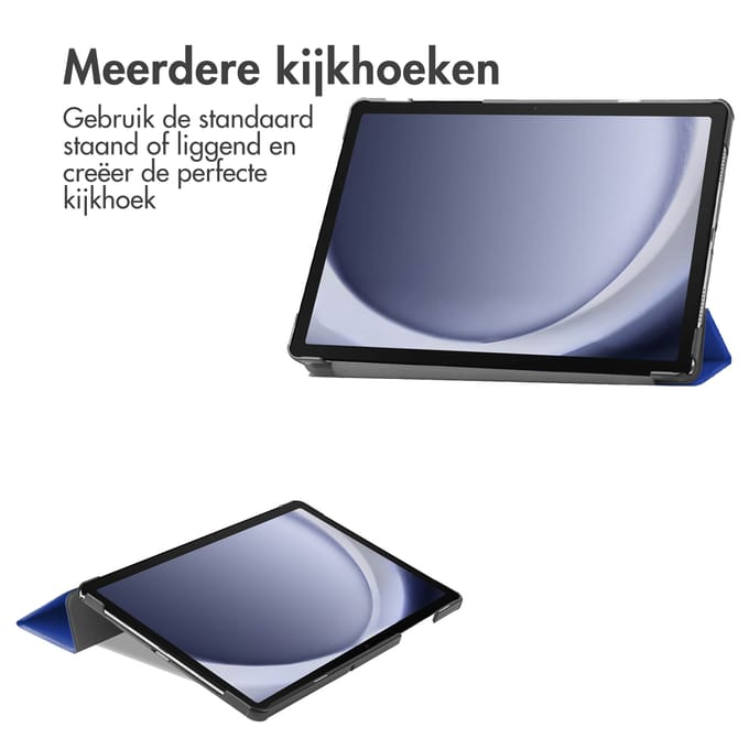 imoshion Tablet Hoes - Geschikt voor Samsung Galaxy Tab A9 Plus - Trifold Bookcase - Blauw