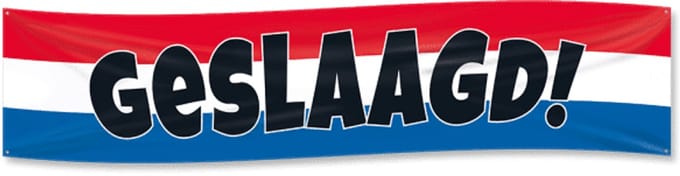 XXL Flag banner - Geslaagd rwb