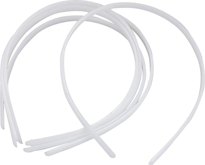 Haarbanden, B: 8 mm, wit, 20 stuk/ 1 doos