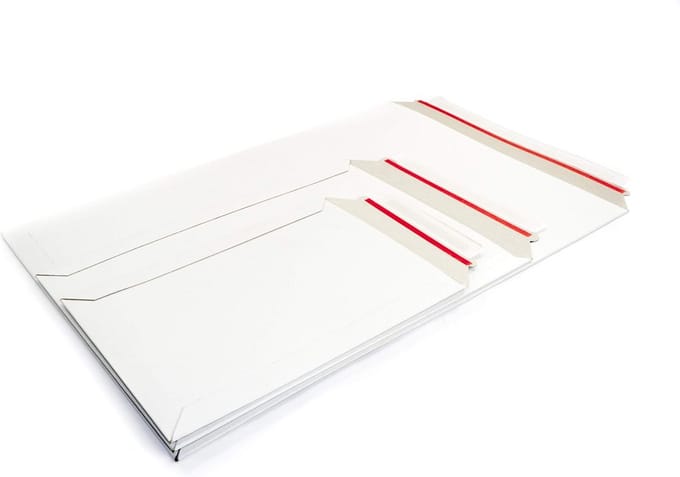 Stevige SRA3 Kartonnen Enveloppen Wit 320x455mm Zelfklevend 450g voor Documenten