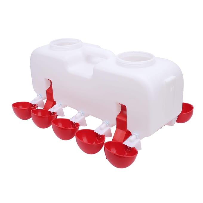 28 STUKS Automatische Kippenwaterbak Lange Gebruiksduur Pluimvee Zelfvullend Kippenwatersysteem white