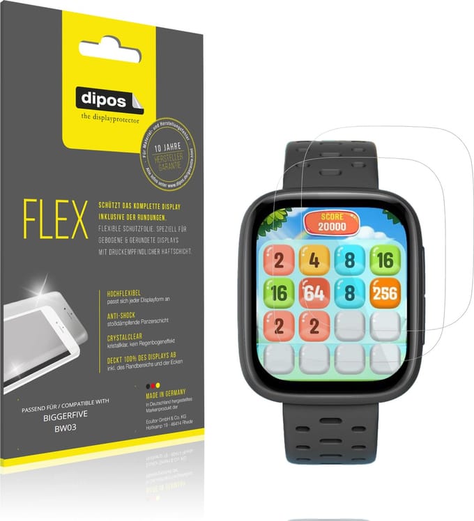 dipos – 2x Beschermfolie geschikt voor BIGGERFIVE BW03 | 3D Full Cover Screenprotector | 100% Passend