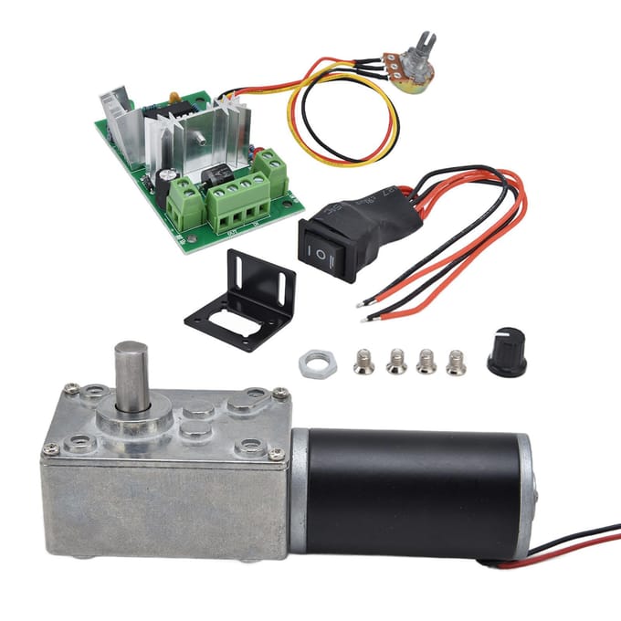 DC12V Motor met Vertanding Turbo Worm Snelheidsreductie Machineaccessoires met 8mm As