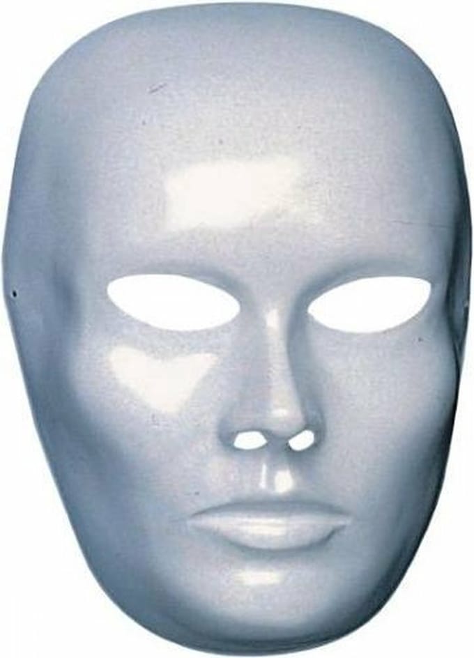 Carnival Toys Verkleedmasker Bedekt Wit One-size