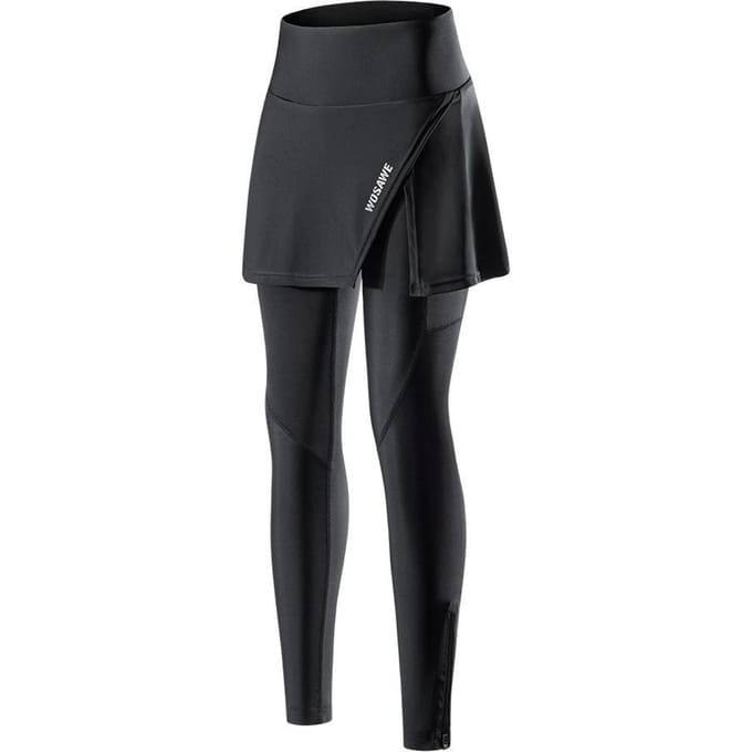 Damesfietskleding Siliconen sponspad Lange broek Snel drogend Ademend Hoge elasticiteit S black