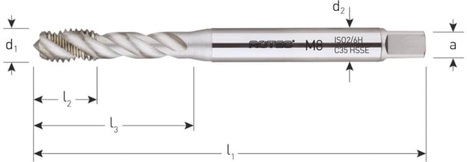 HSSE OPTI M.Tap DIN 371-C/35°M 5 x 0,8 - 320.0500C