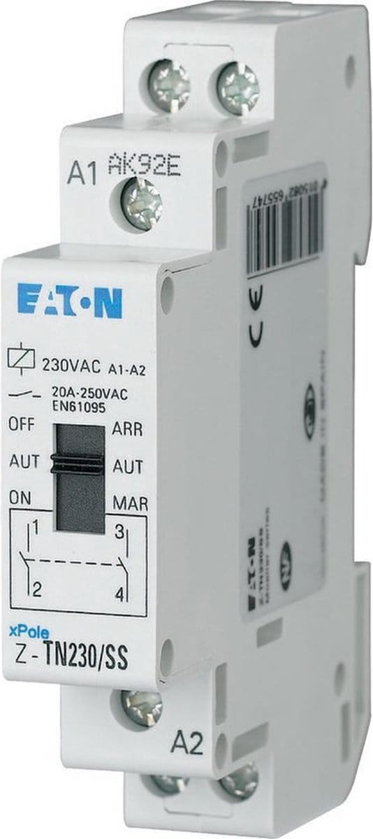 Eaton voorschakelrelais 230V 50Hz 20A 2NO 1HP - 265574 - E3DXQ