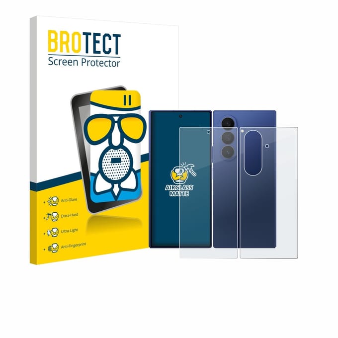 BROTECT - Screenprotector voor Samsung Galaxy Z Fold 7 (Voor+Achter) - Folie Beschermfolie Beschermglas matte