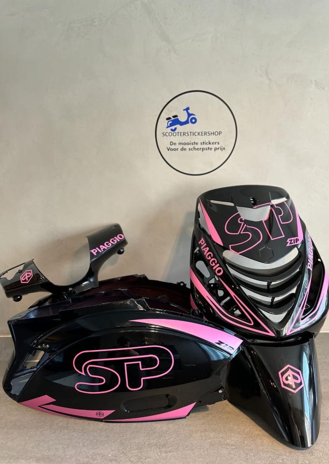 Piaggio zip - SP Outline Pakket S - Piaggio Zip Accessoire - Scooter Accessoires - Scooter Stickers - Roze - Mat